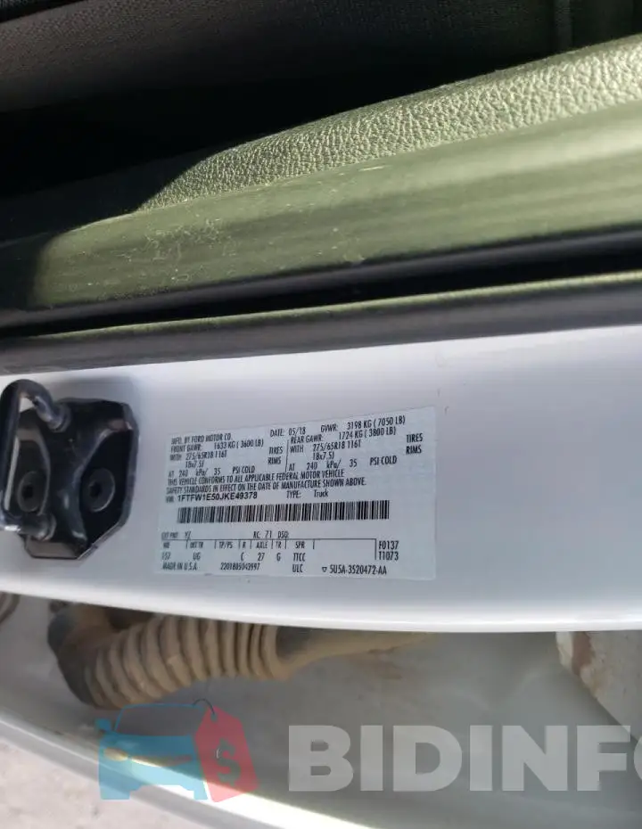 1FTFW1E50JKE49378 Photo# 12