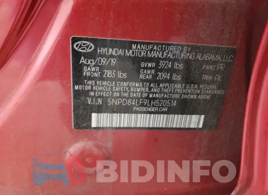 5NPD84LF9LH520514 Photo# 12