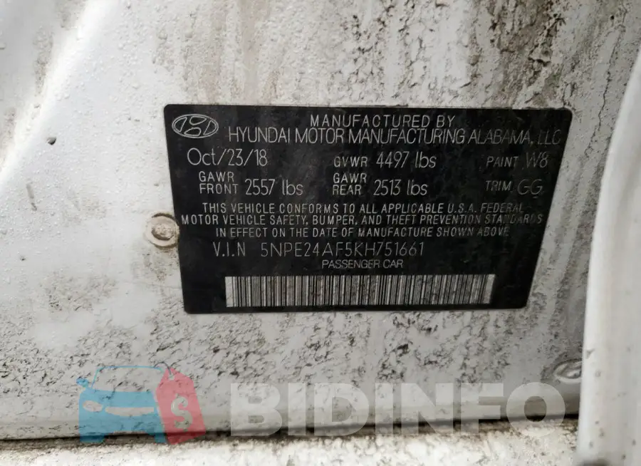 5NPE24AF5KH751661 Photo# 12