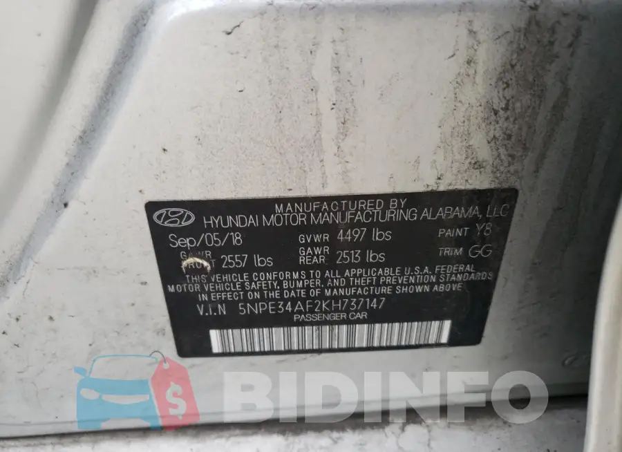 5NPE34AF2KH737147 Photo# 13