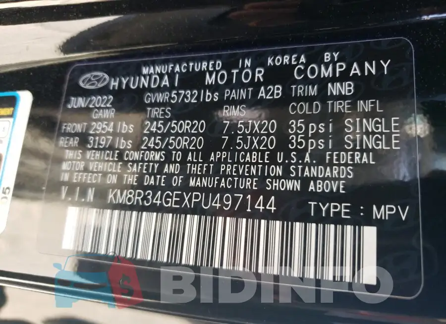 KM8R34GEXPU497144 Photo# 12