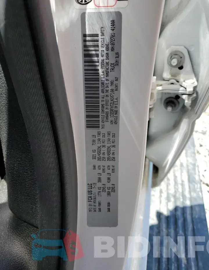 1C6SRFHT2LN107100 Photo# 12