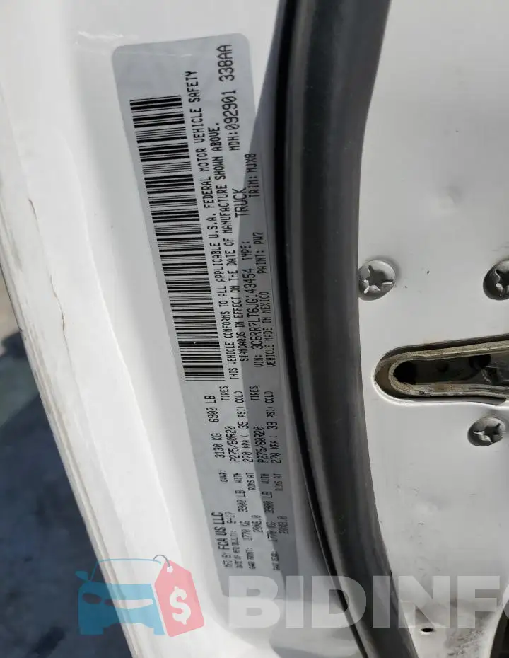 3C6RR7LT6JG143454 Photo# 12