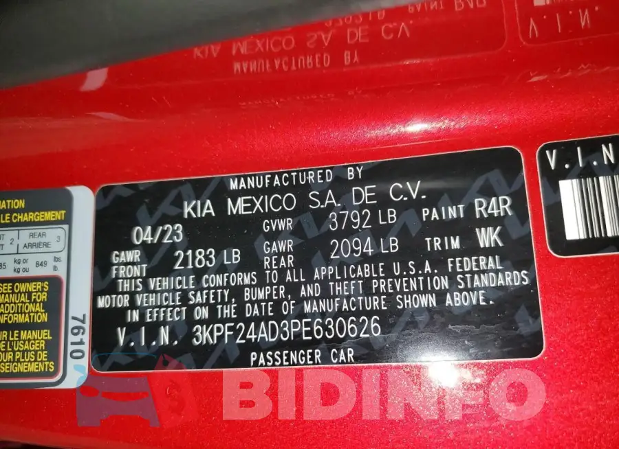 3KPF24AD3PE630626 Photo# 12