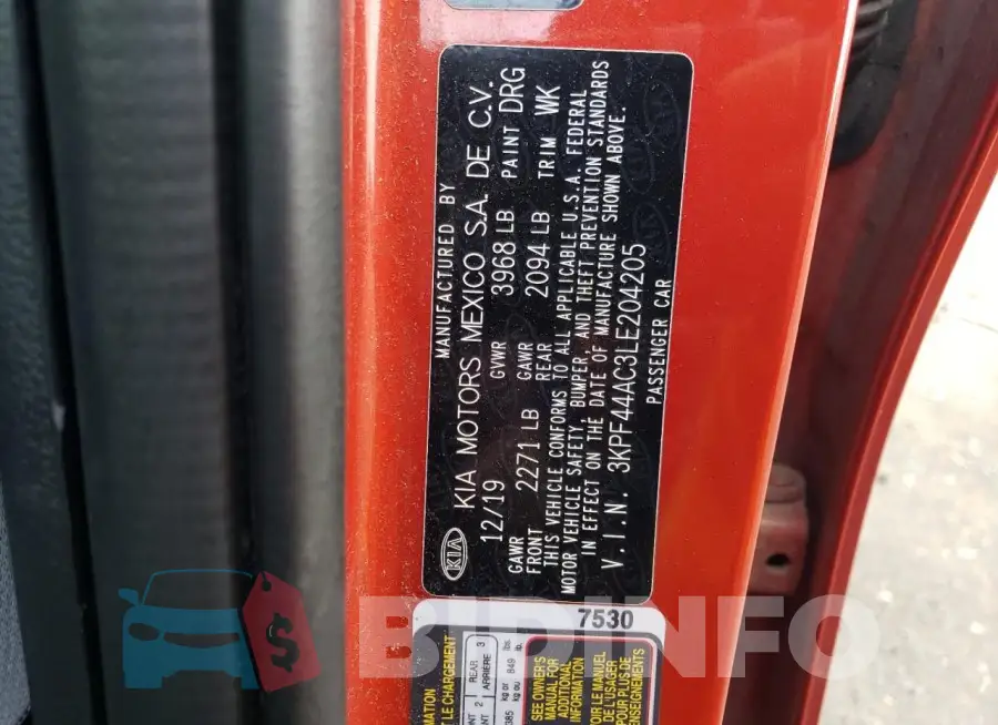 3KPF44AC3LE204205 Photo# 13