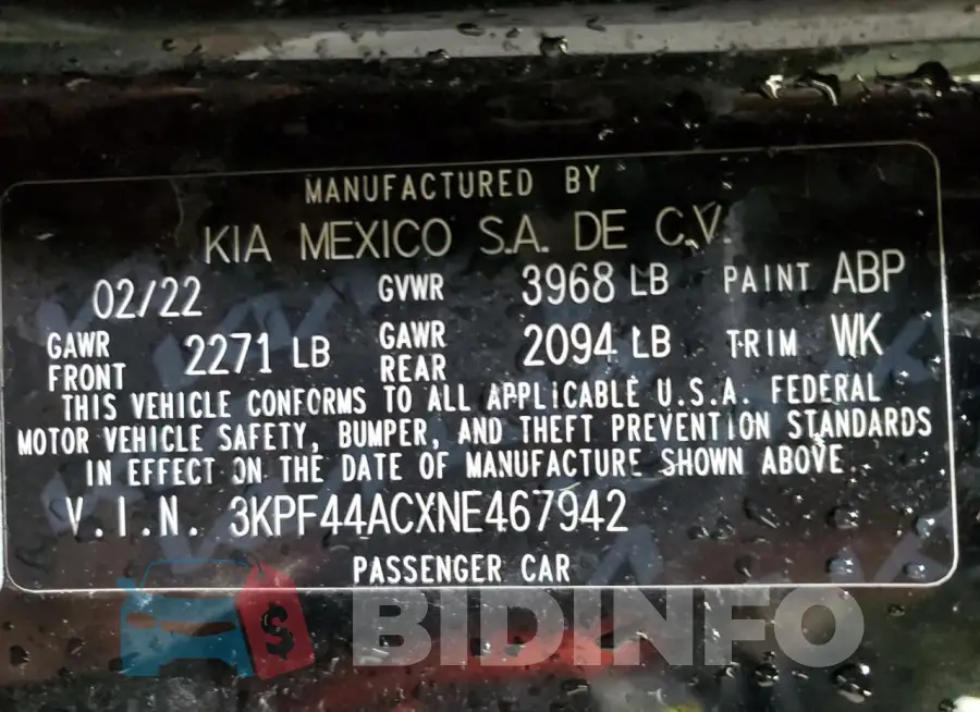 3KPF44ACXNE467942 Photo# 13