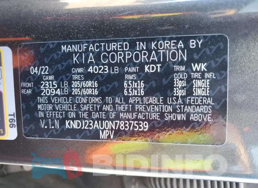 KNDJ23AU0N7837539 Photo# 12