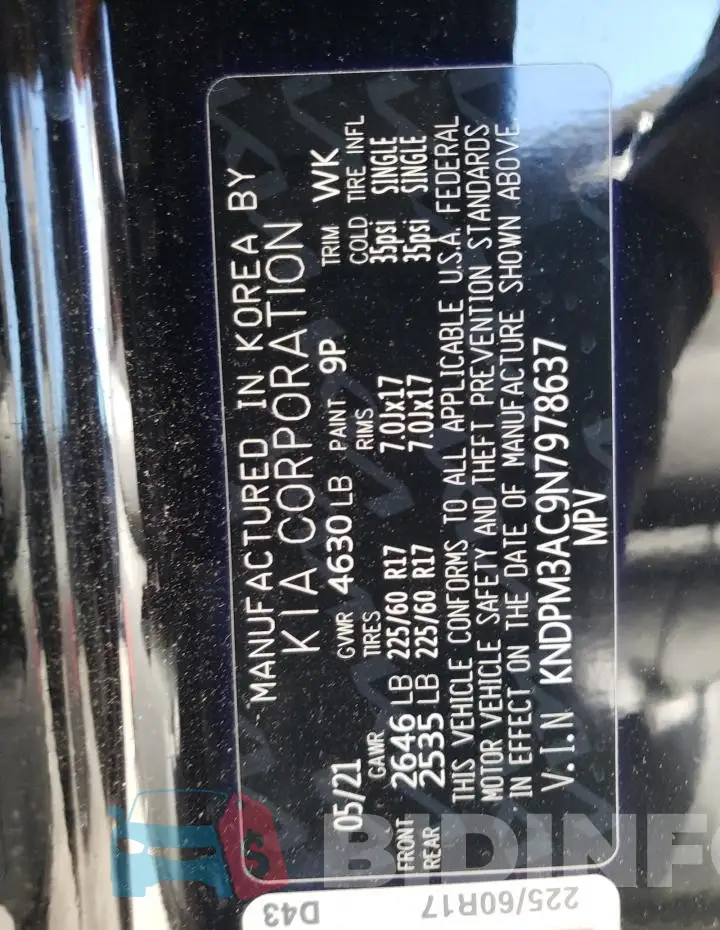KNDPM3AC9N7978637 Photo# 13