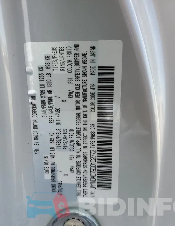 JM1NDAC79G0102772 Photo# 12