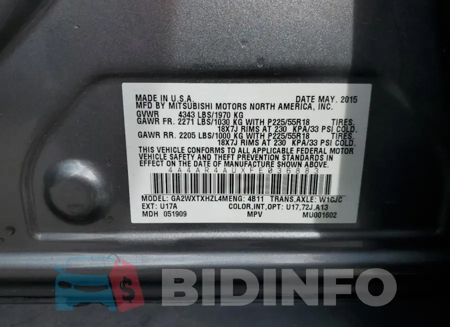 4A4AR4AUXFE036883 Photo# 13