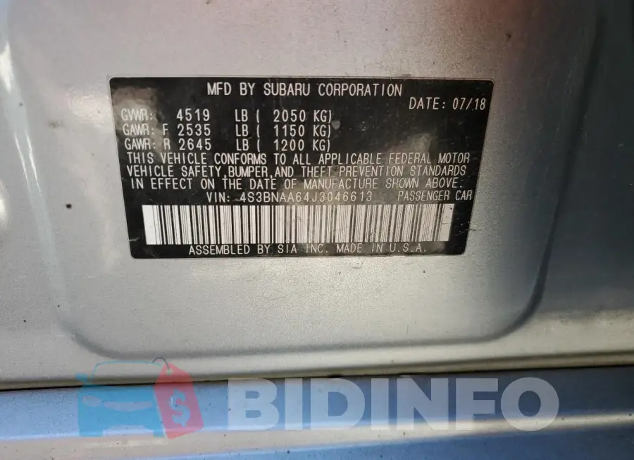 4S3BNAA64J3046613 Photo# 12