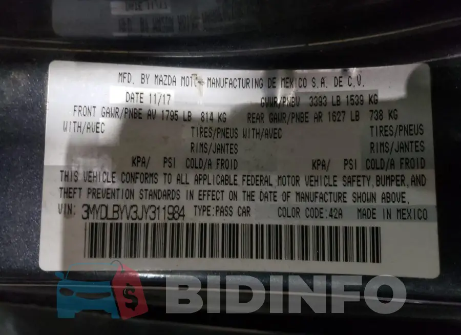 3MYDLBYV3JY311984 Photo# 12