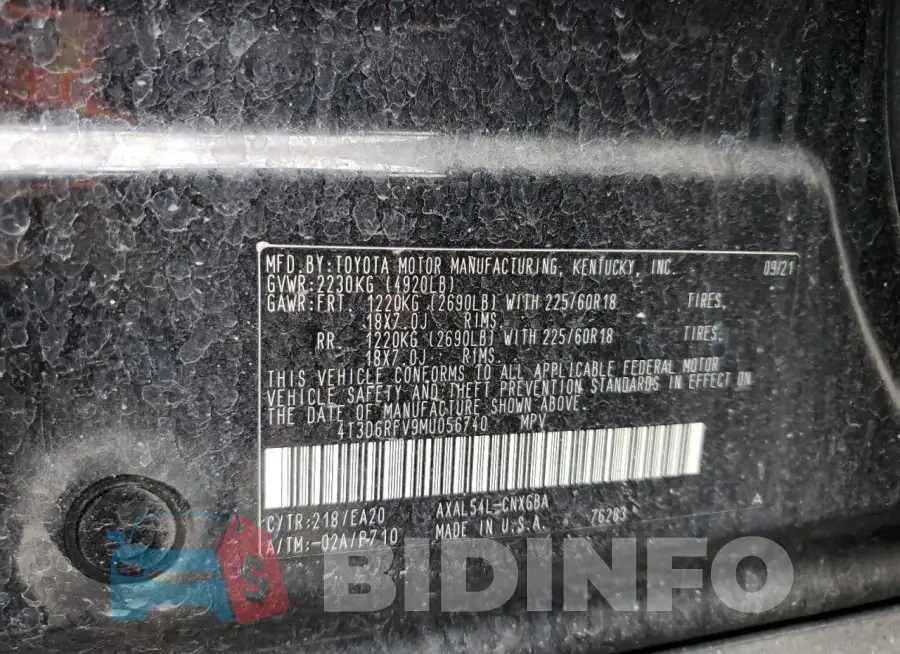 4T3D6RFV9MU056740 Photo# 12