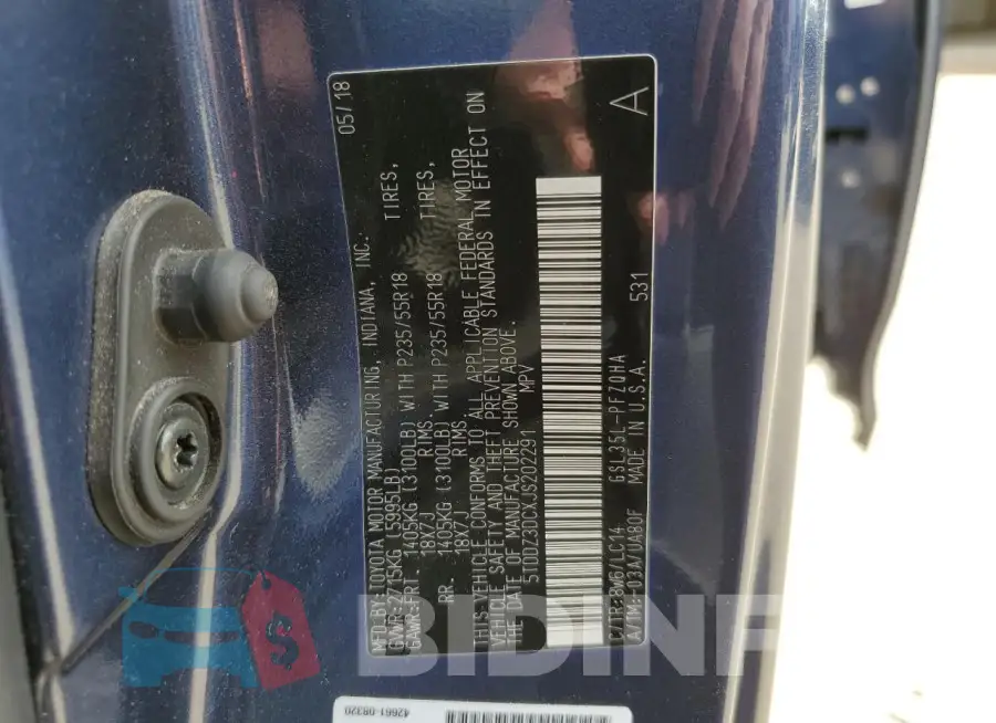 5TDDZ3DCXJS202291 Photo# 13