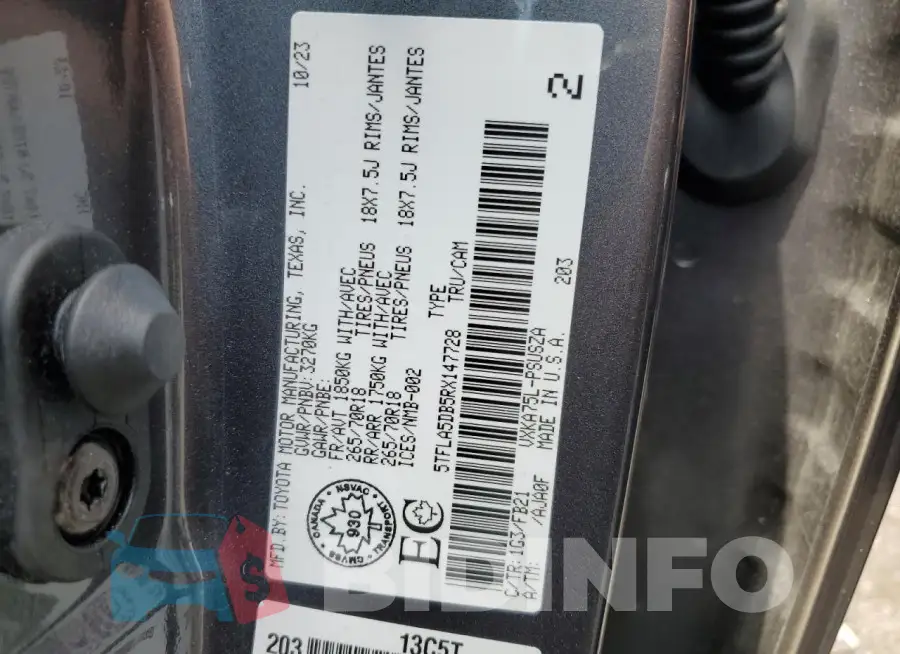 5TFLA5DB5RX147728 Photo# 12