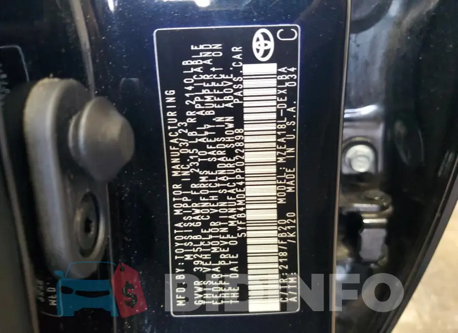 5YFB4MDE4PP022898 Photo# 12