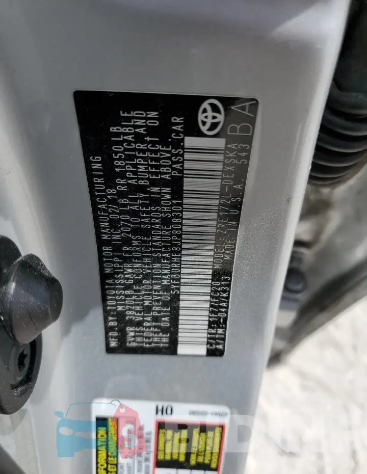 5YFBURHE8JP808301 Photo# 12