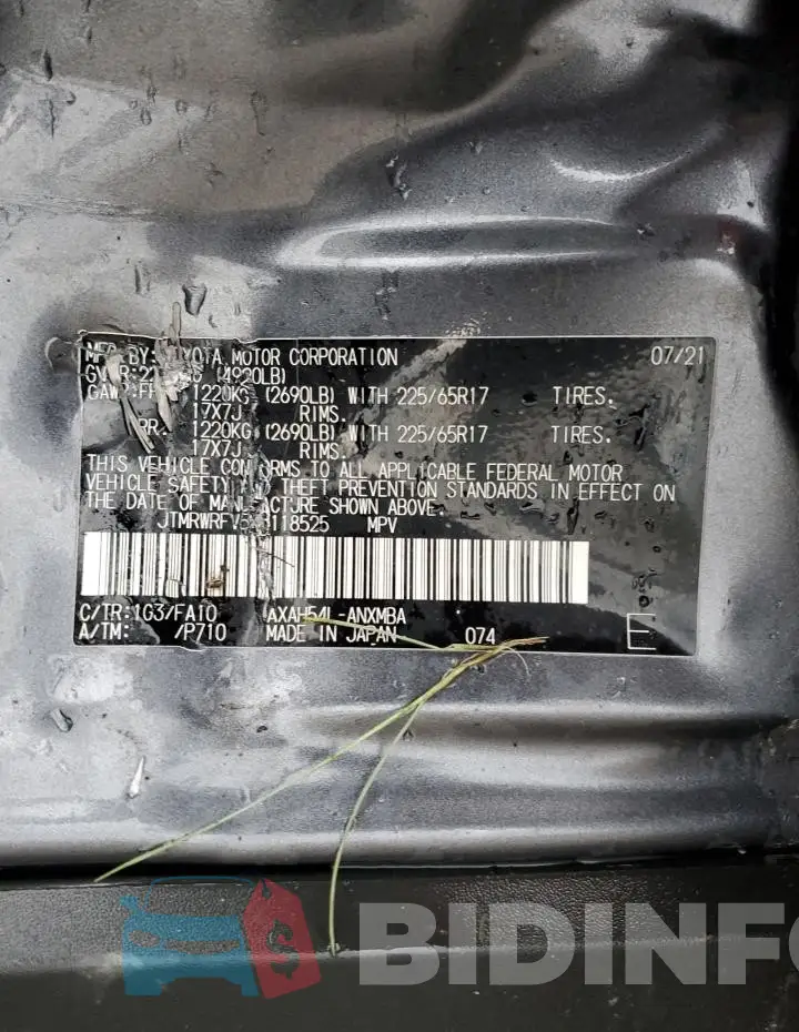 JTMRWRFV5MD118525 Photo# 12