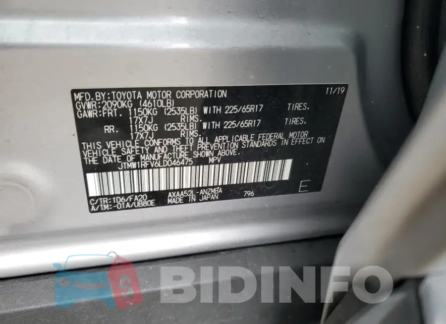 JTMW1RFV6LD046475 Photo# 13