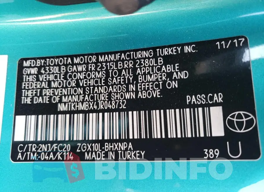 NMTKHMBX4JR048732 Photo# 13