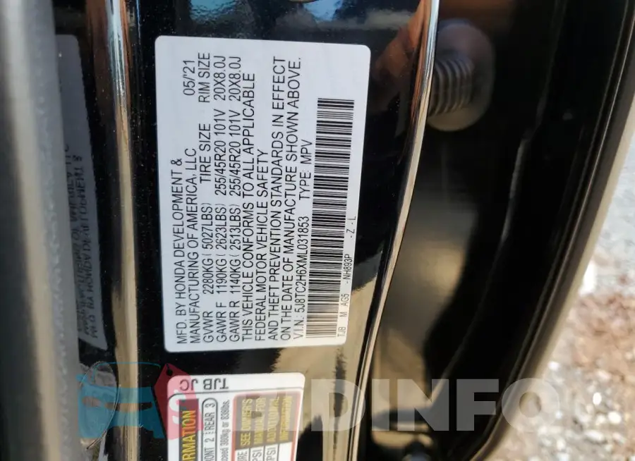 5J8TC2H6XML031853 Photo# 13