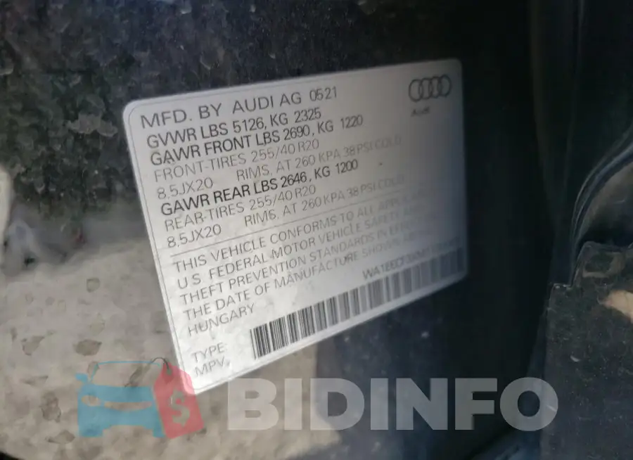 WA1EECF3XM1136009 Photo# 14