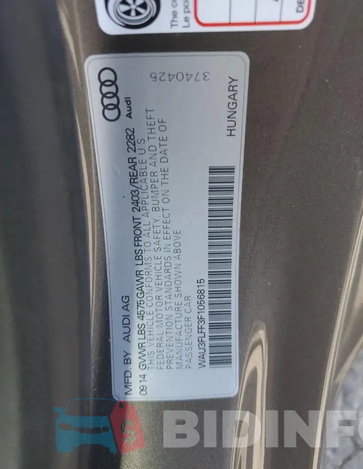 WAU3FLFF3F1056815 Photo# 12
