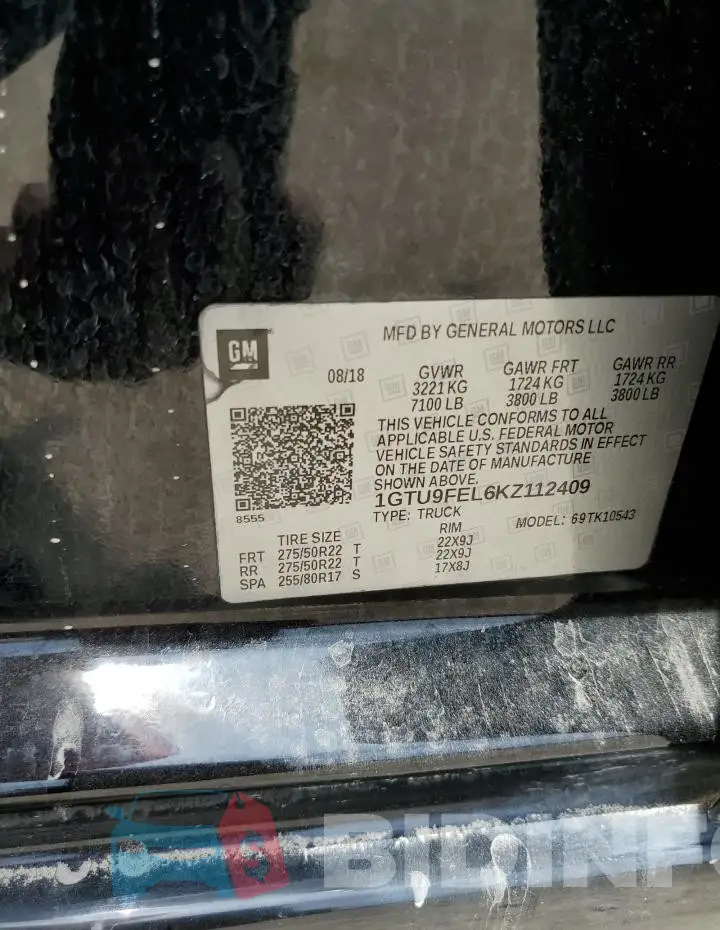 1GTU9FEL6KZ112409 Photo# 13