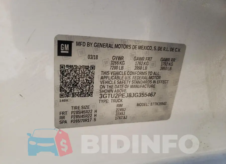 3GTU2PEJ8JG355467 Photo# 12