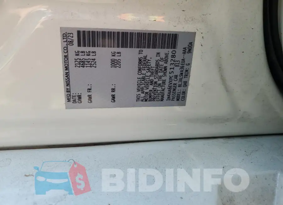 1N4AA6EVXPC513280 Photo# 12