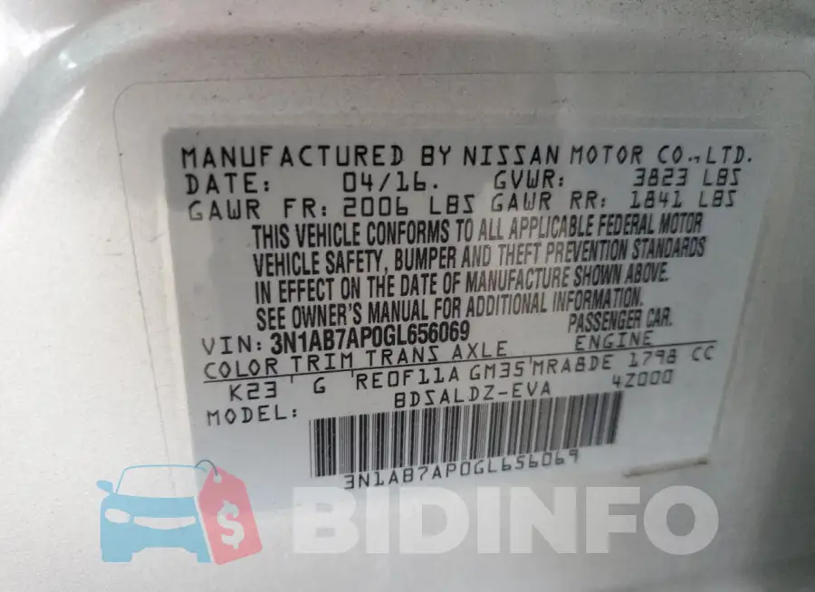 3N1AB7AP0GL656069 Photo# 12