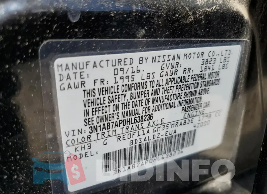 3N1AB7AP0HL638236 Photo# 12