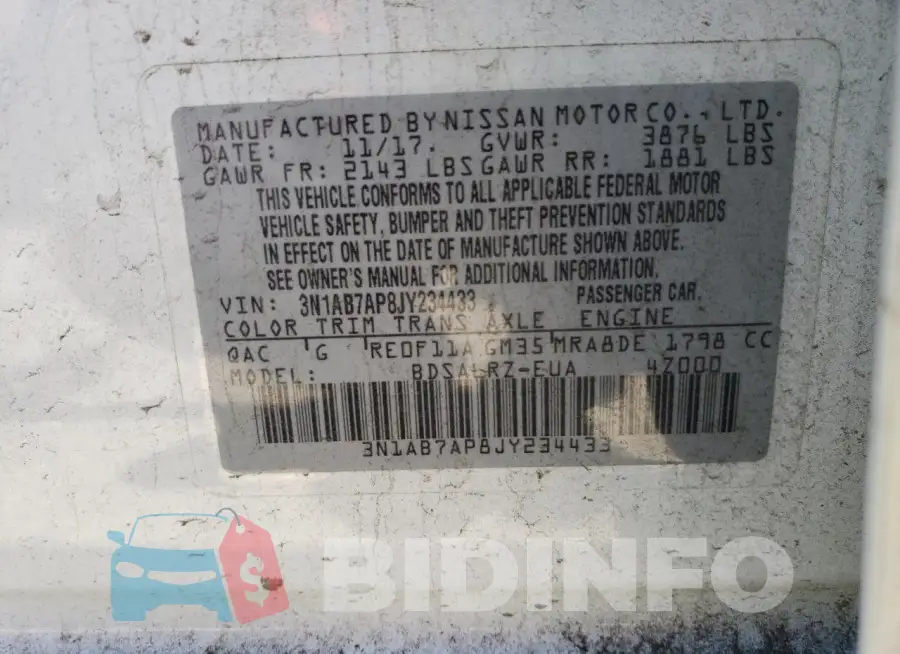3N1AB7AP8JY234433 Photo# 12