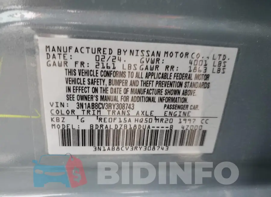 3N1AB8CV3RY308743 Photo# 12
