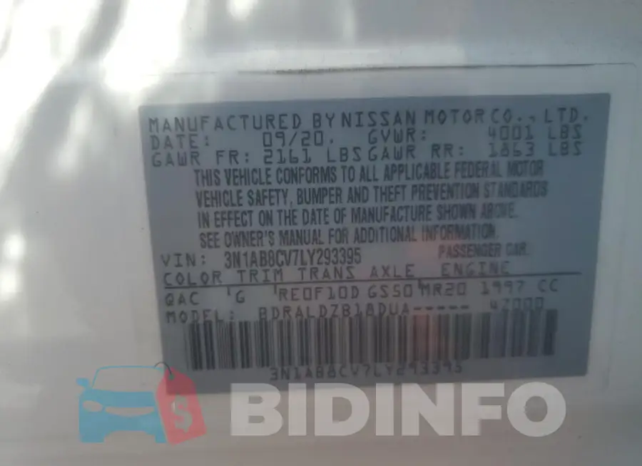 3N1AB8CV7LY293395 Photo# 12