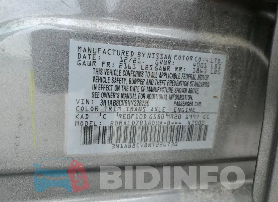 3N1AB8CV8NY226730 Photo# 12