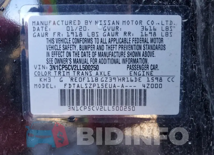 3N1CP5CV2LL500250 Photo# 12