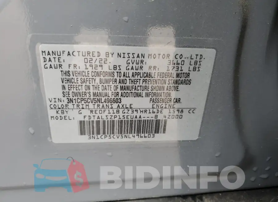 3N1CP5CV5NL496603 Photo# 13
