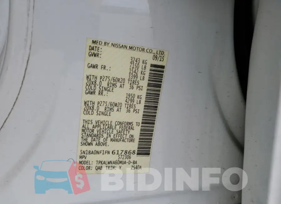 5N1BA0NF1FN617868 Photo# 14