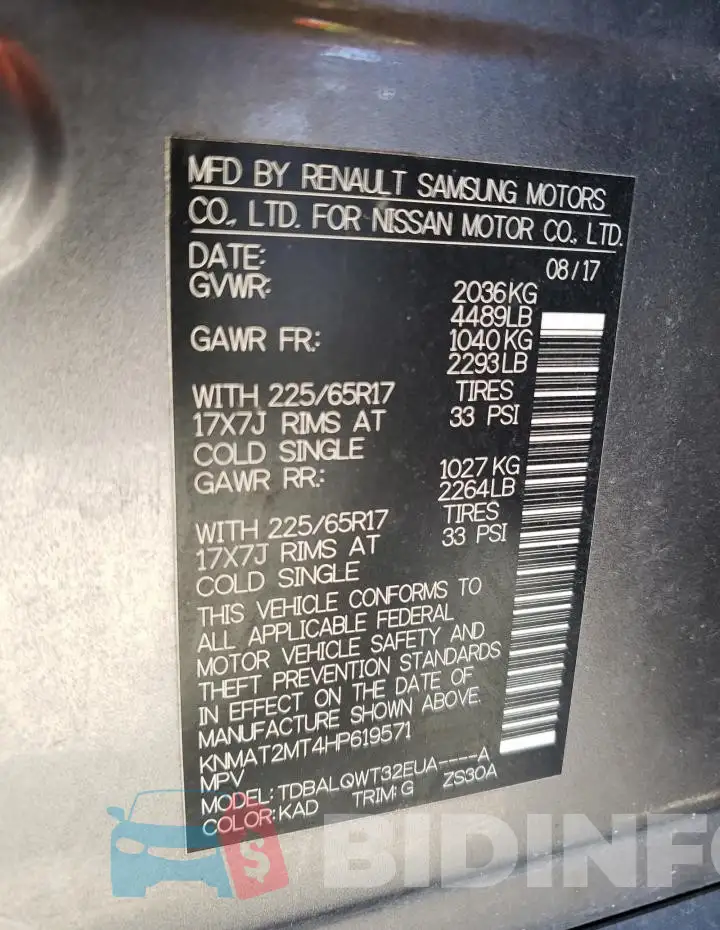 KNMAT2MT4HP619571 Photo# 14