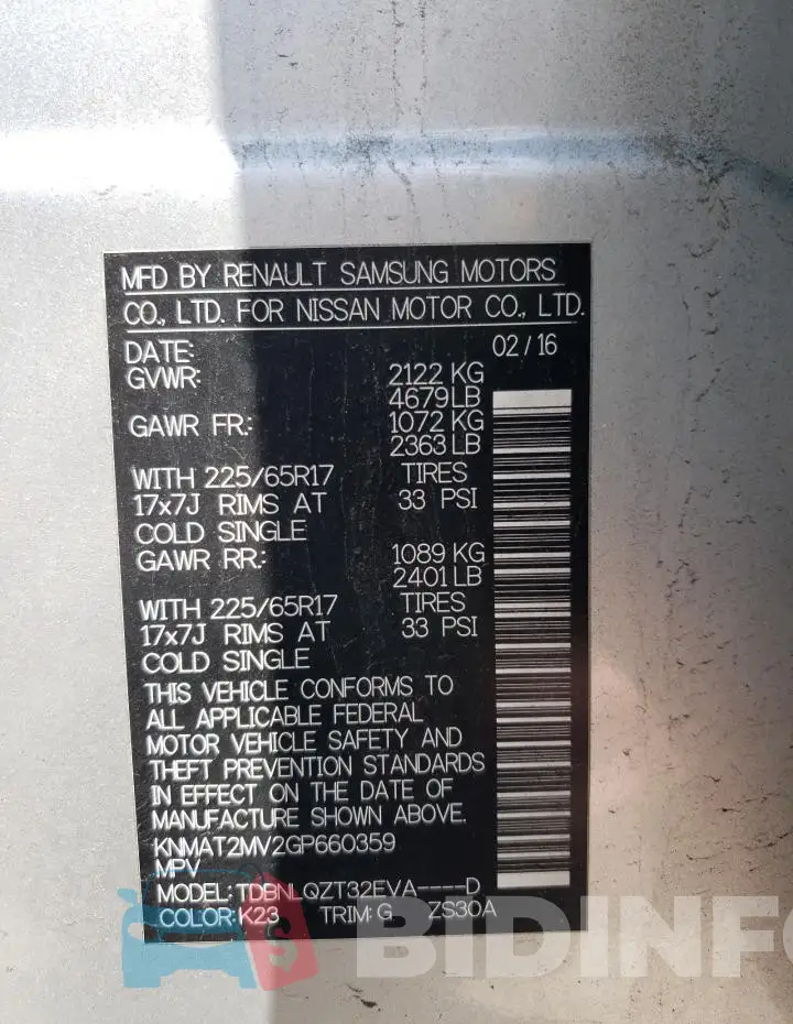 KNMAT2MV2GP660359 Photo# 13