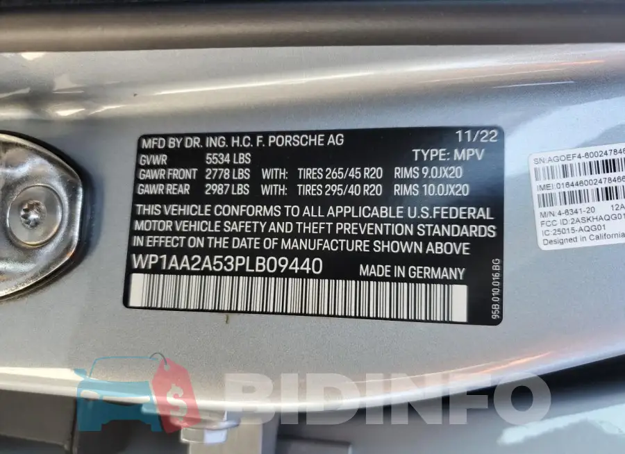 WP1AA2A53PLB09440 Photo# 13