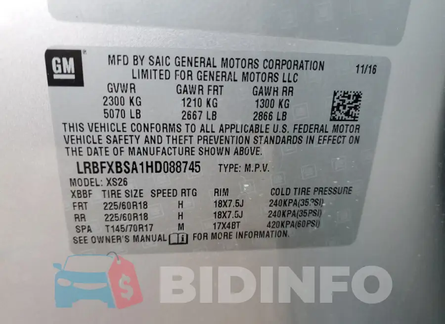 LRBFXBSA1HD088745 Photo# 14