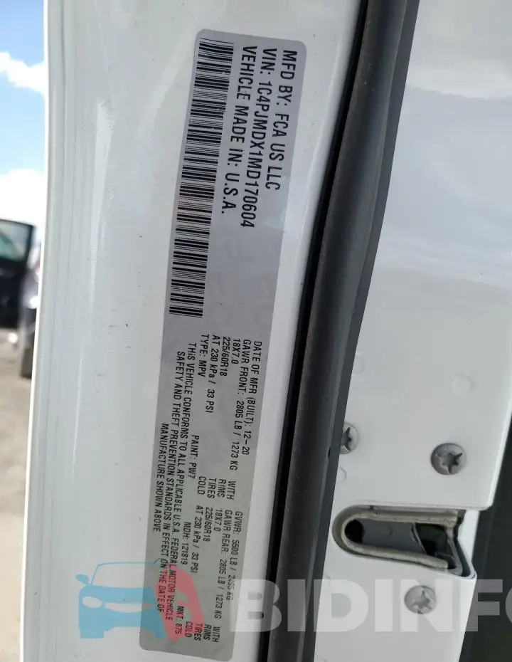 1C4PJMDX1MD170604 Photo# 14
