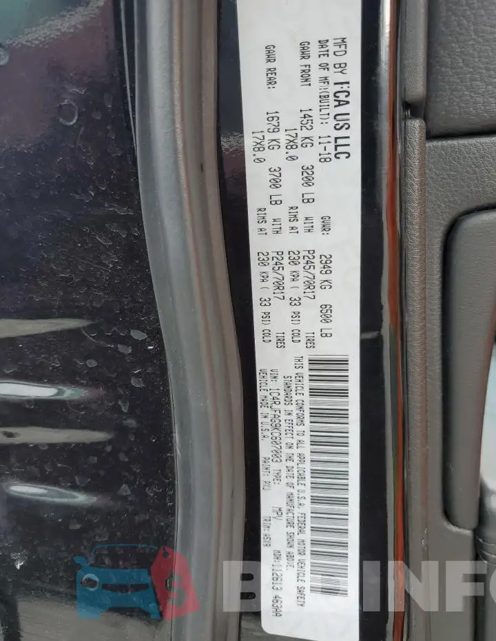 1C4RJFAG9KC607003 Photo# 12