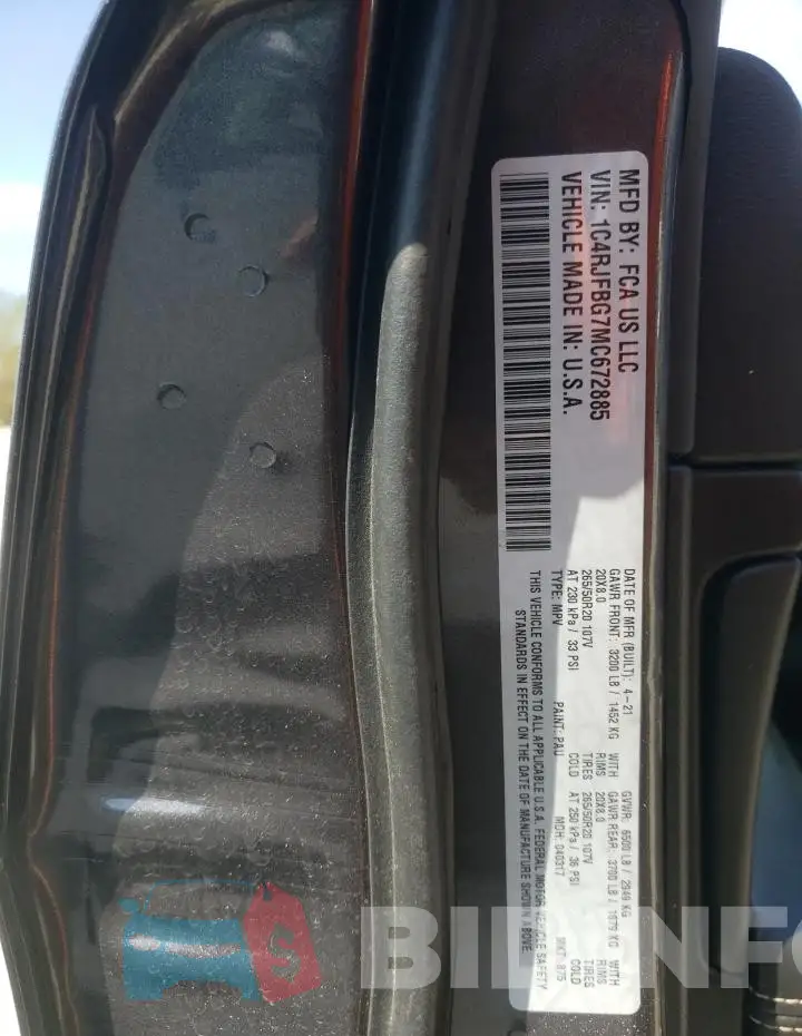 1C4RJFBG7MC672885 Photo# 13