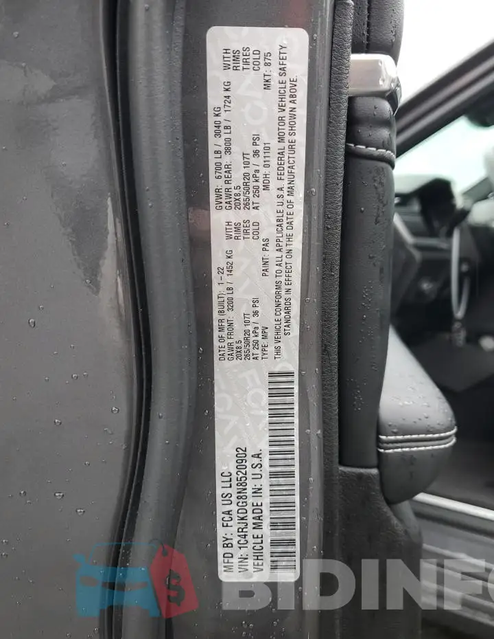 1C4RJKDG8N8520902 Photo# 12