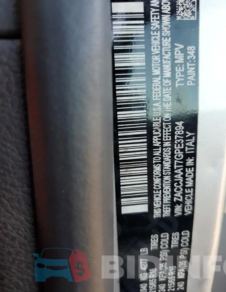 ZACCJAAT7GPE37894 Photo# 12