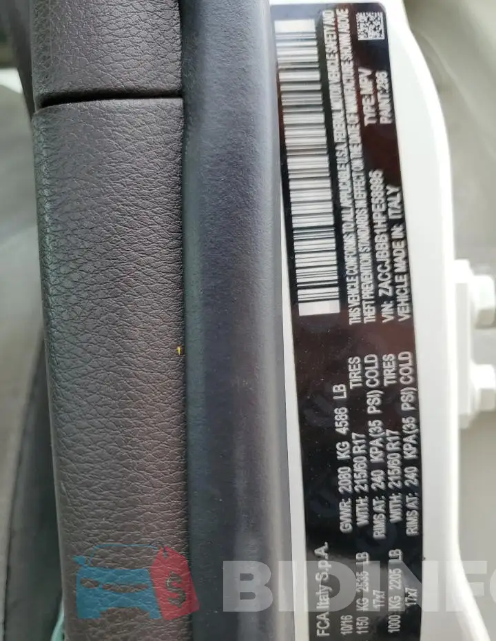 ZACCJBBB1HPE58995 Photo# 13