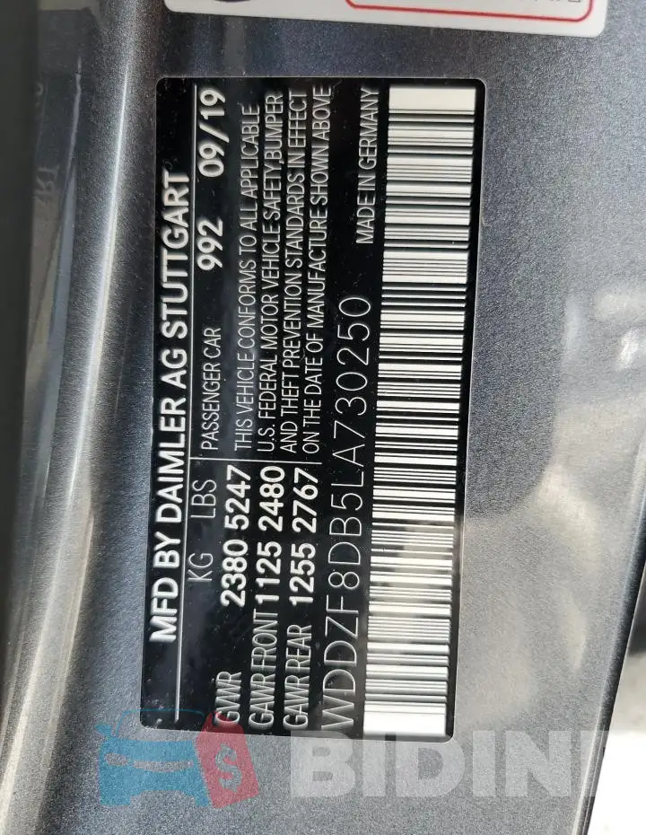 WDDZF8DB5LA730250 Photo# 12